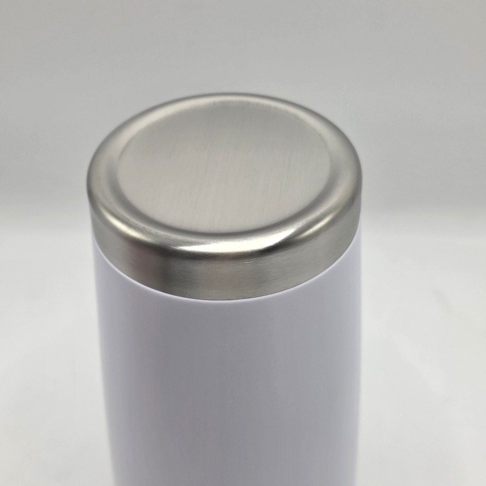 Travel Tumbler Set 2pc White Stainless Steel Insulated Travel Mug Minimalist - Picture 6 of 12
